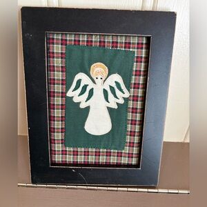 Festive Plaid Angel Wall Art